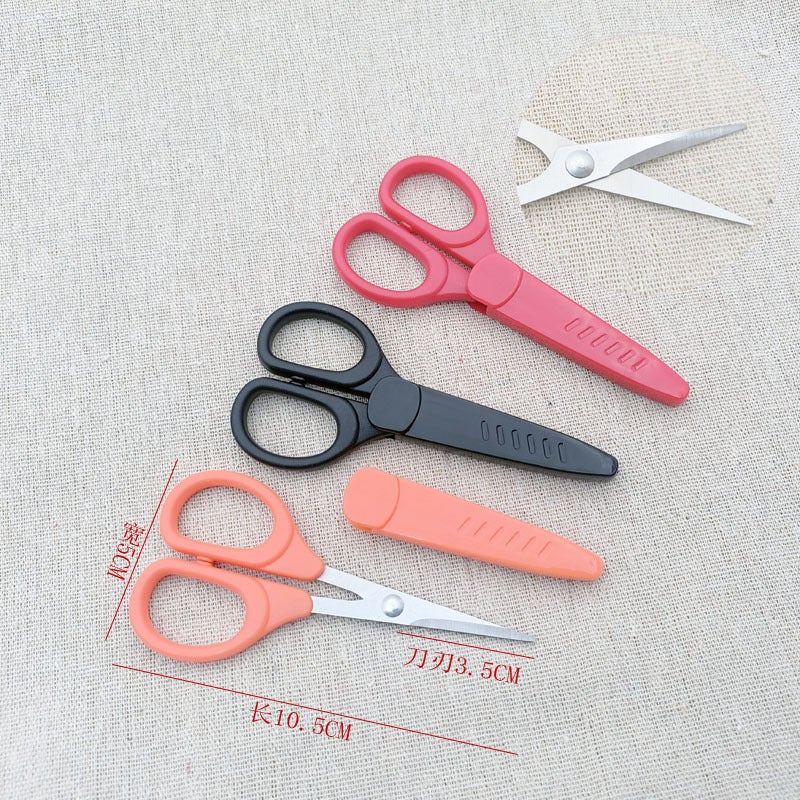 مقص تجميل صغير بمقبض مستقيم من الفولاذ المقاوم للصدأ، مقص يدوي للطلاب، مقص مكياج لتقليم الحواجب - Image 2